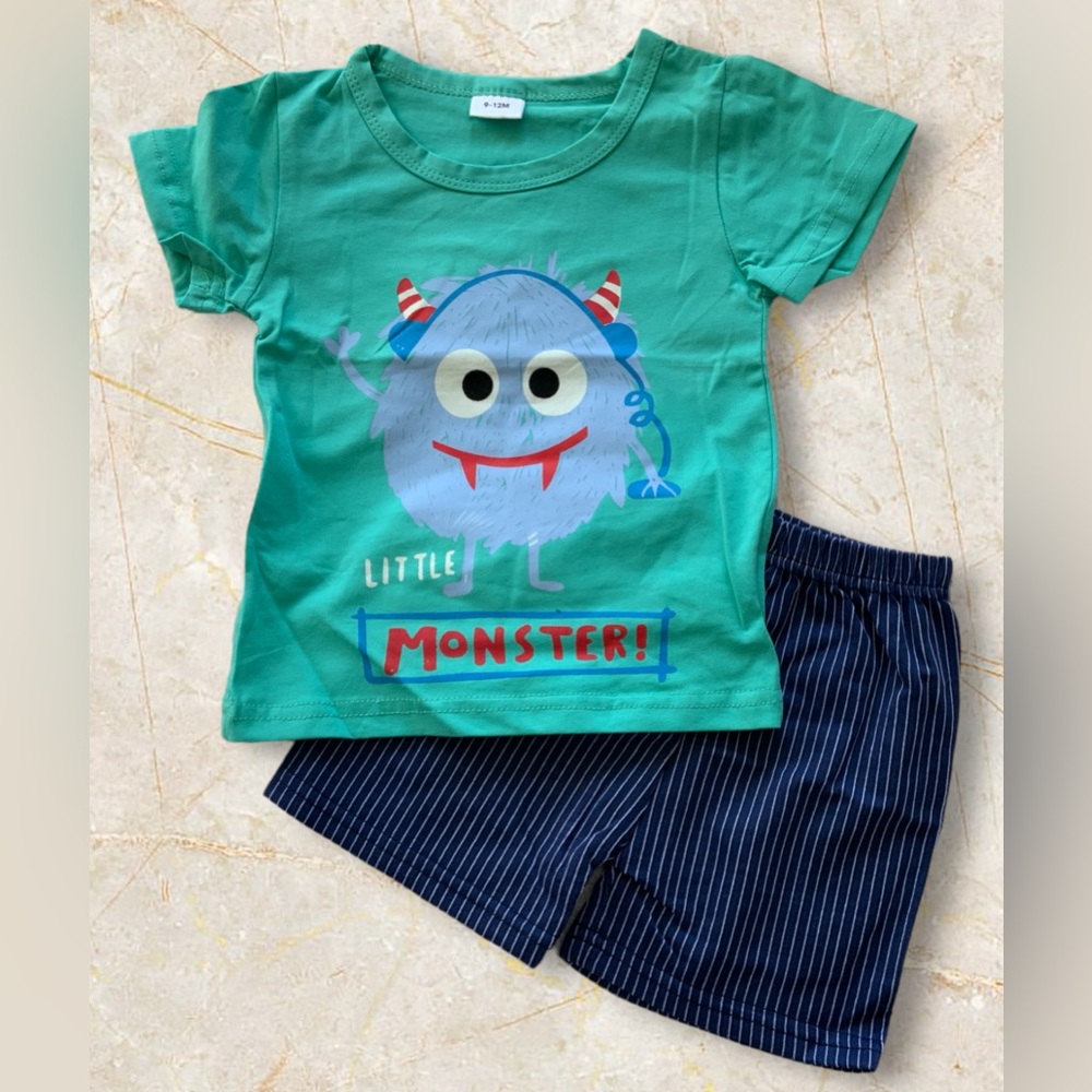 New. Silly Little Monster Short Set